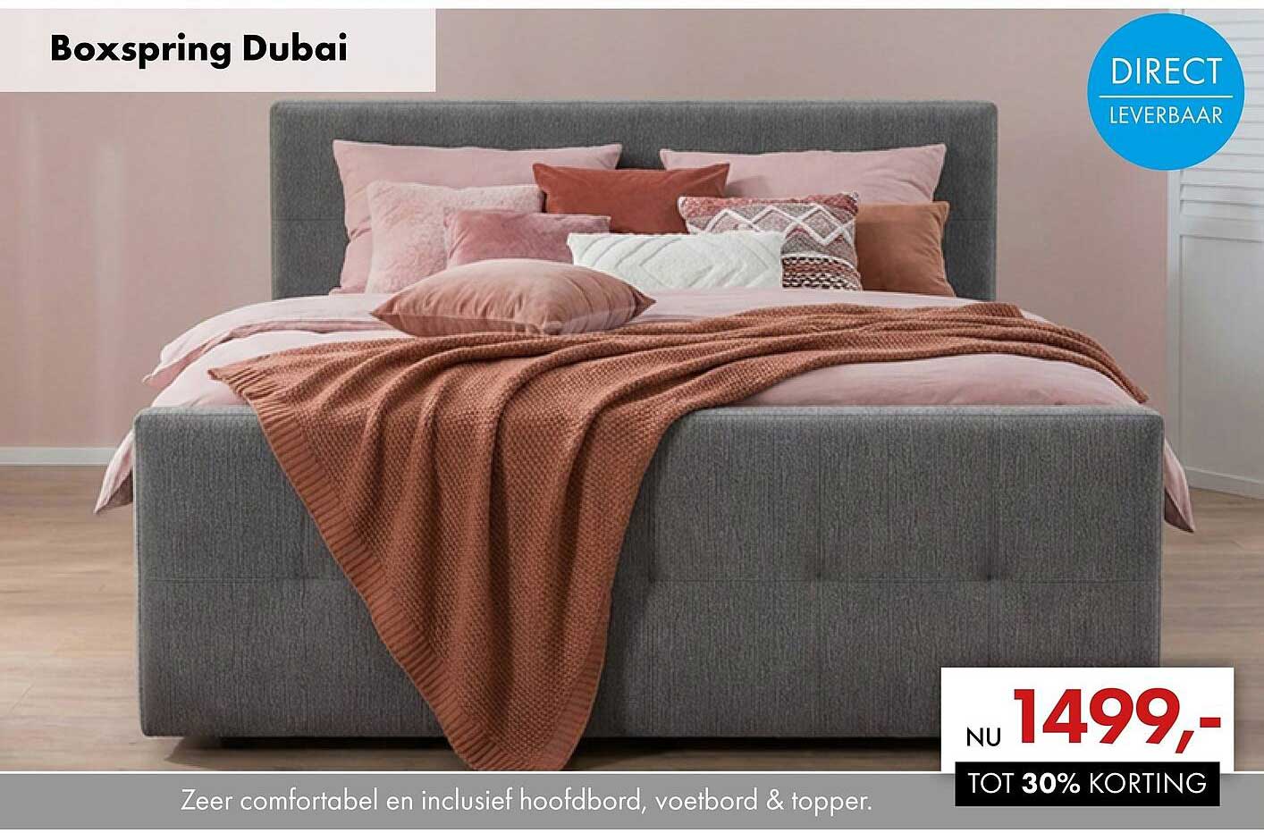 Boxspring Dubai TOT 30% KORTING