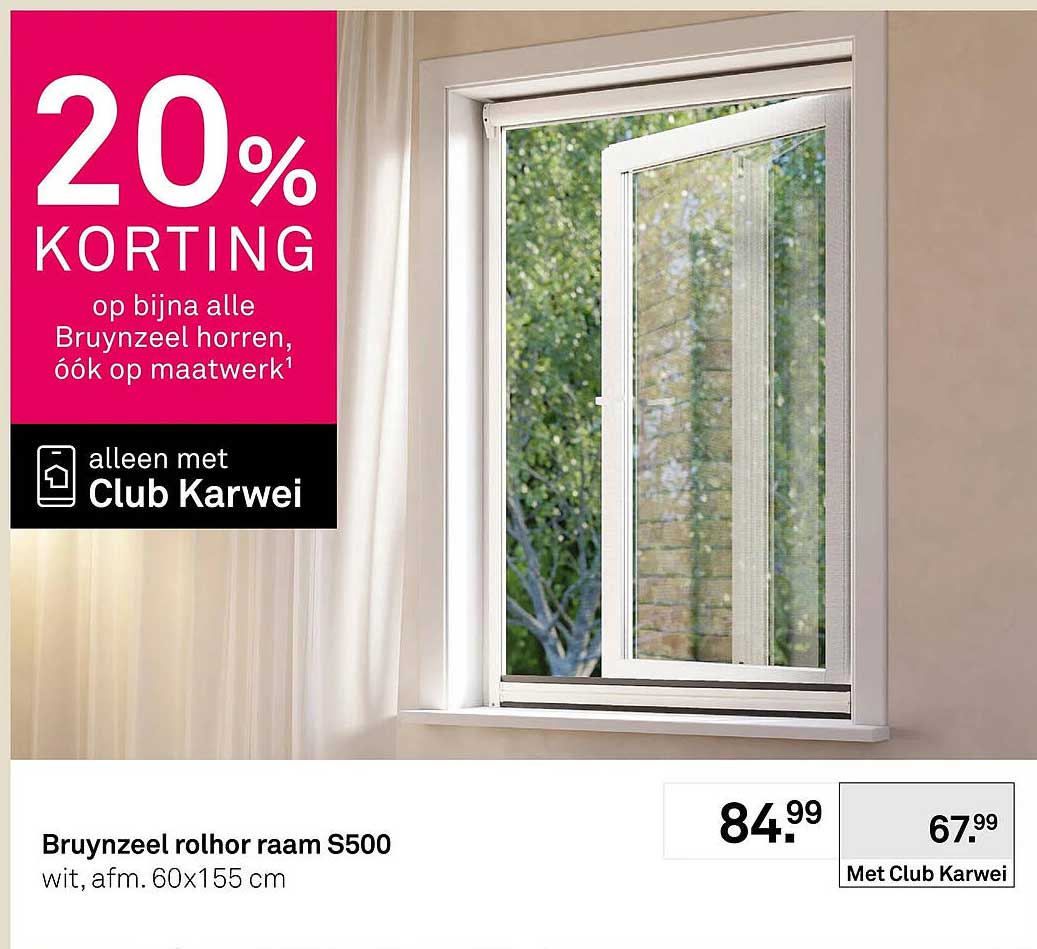 Bruynzeel rolhor raam S500 20% KORTING