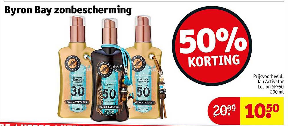 Byron Bay zonbescherming 50% KORTING