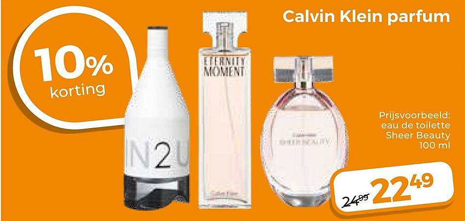 Calvin Klein parfum 10% korting