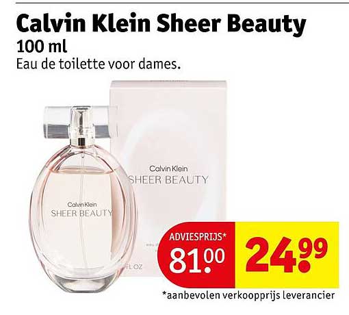 Calvin Klein Sheer Beauty 100 ml Eau de toilette voor dames.