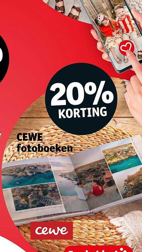 CEWE fotoboeken 20% KORTING