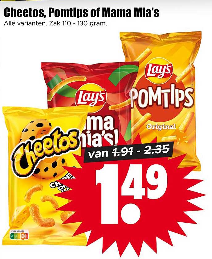 Cheetos, Pomtips of Mama Mia's