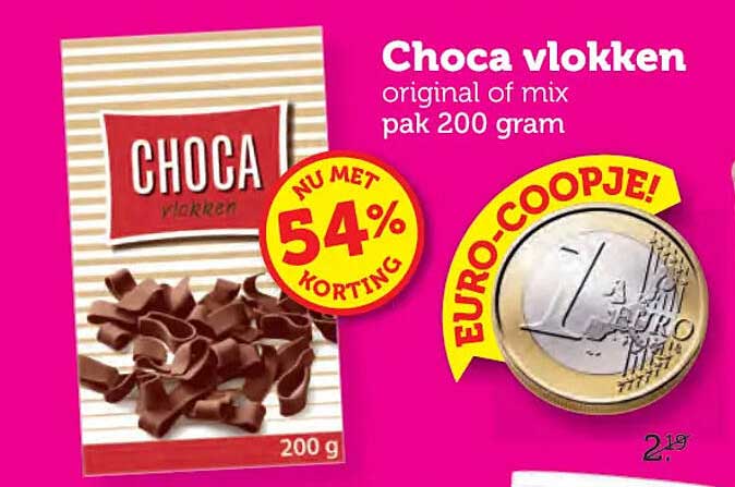 Choca vlokken original of mix pak 200 gram