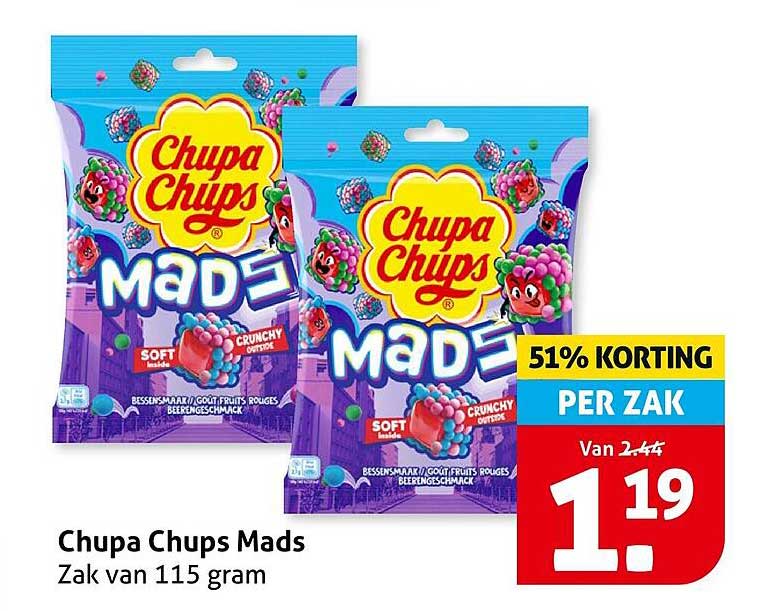Chupa Chups Mads Zak van 115 gram