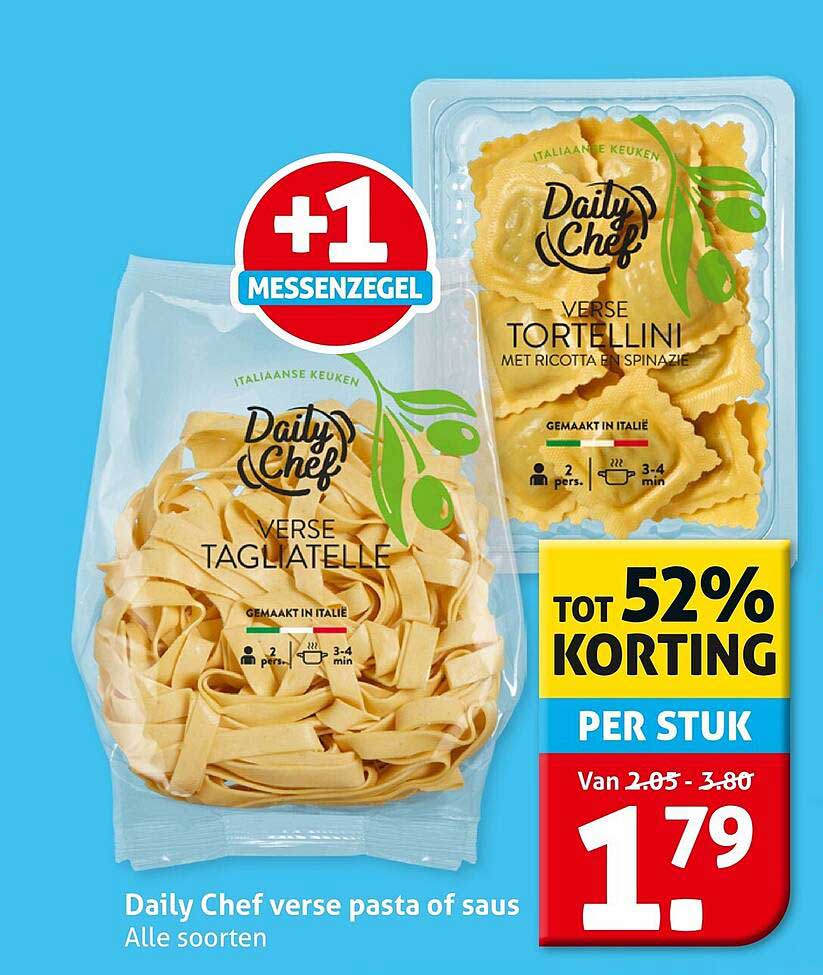 Daily Chef verse pasta of saus Alle soorten