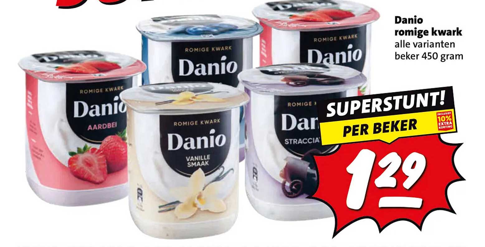 Danio romige kwark alle varianten beker 450 gram - SUPERSTUNT! PER BEKER