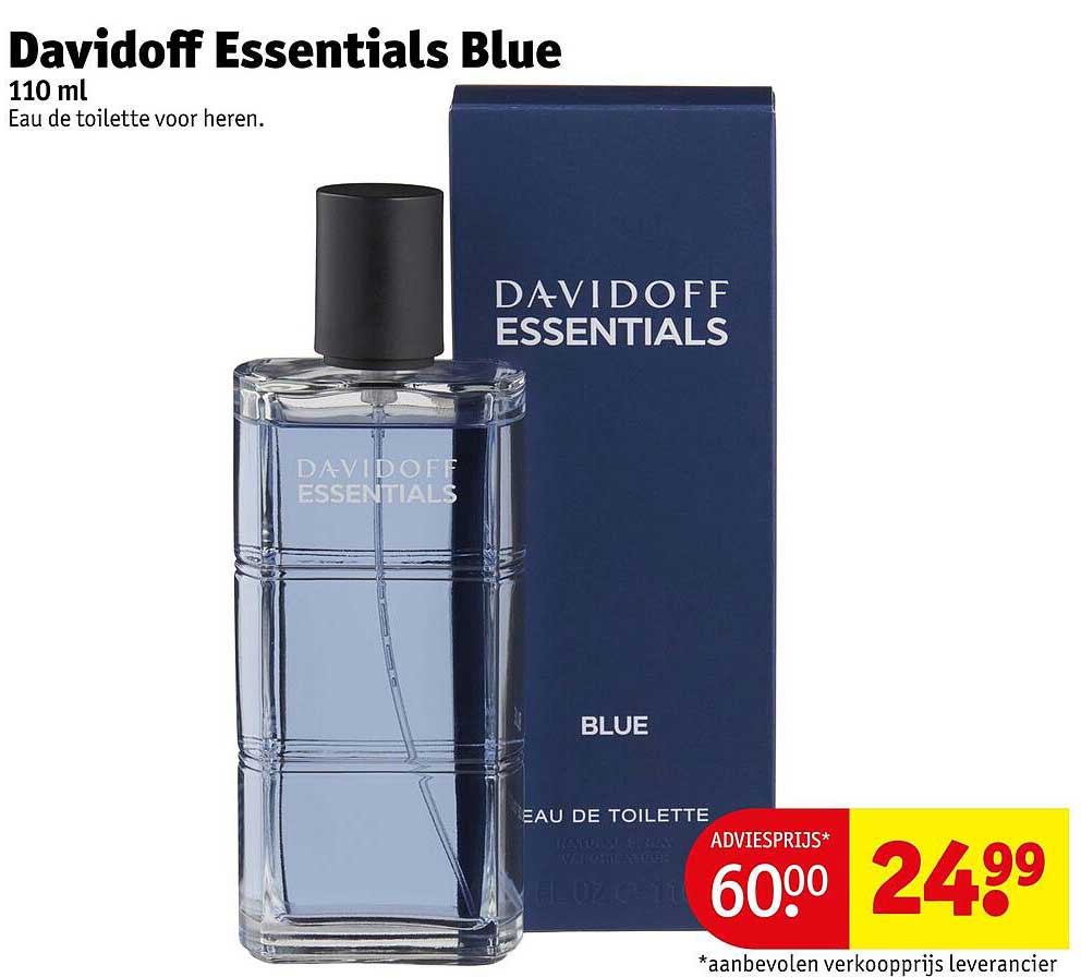Davidoff Essentials Blue 110 ml Eau de toilette voor heren.