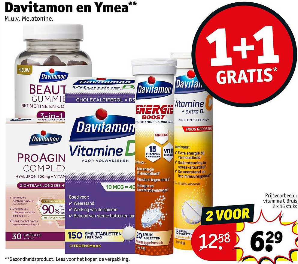 Davitamon en Ymea** 1+1 GRATIS*