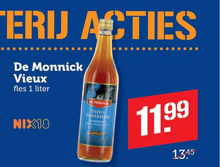 De Monnick Vieux fles 1 liter
