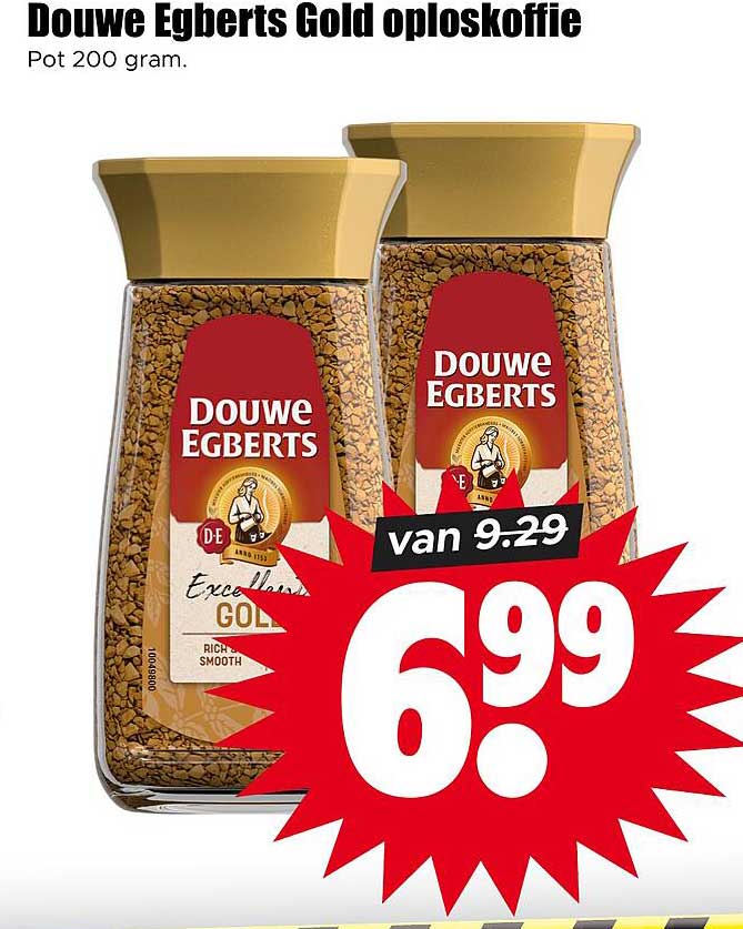 Douwe Egberts Gold oploskoffie Pot 200 gram
