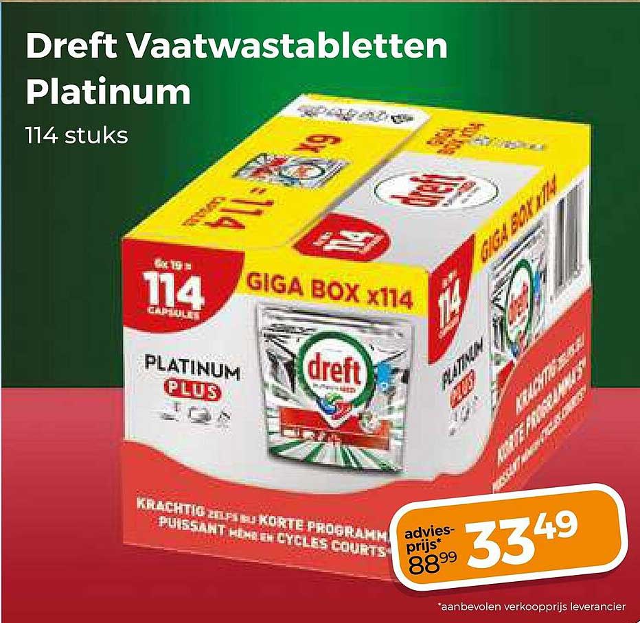 Dreft Vaatwastabletten Platinum 114 stuks