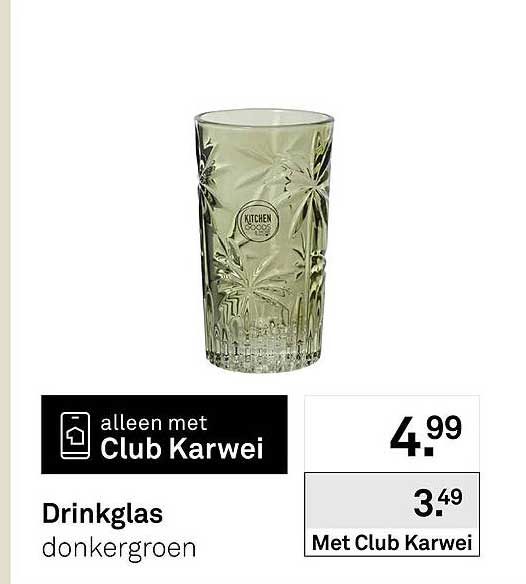 Drinkglas donkergroen
