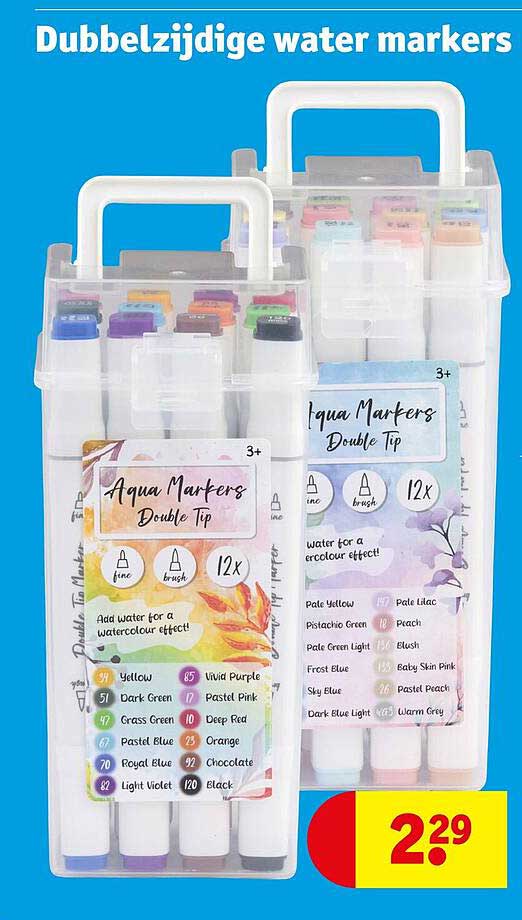 Dubbelzijdige water markers