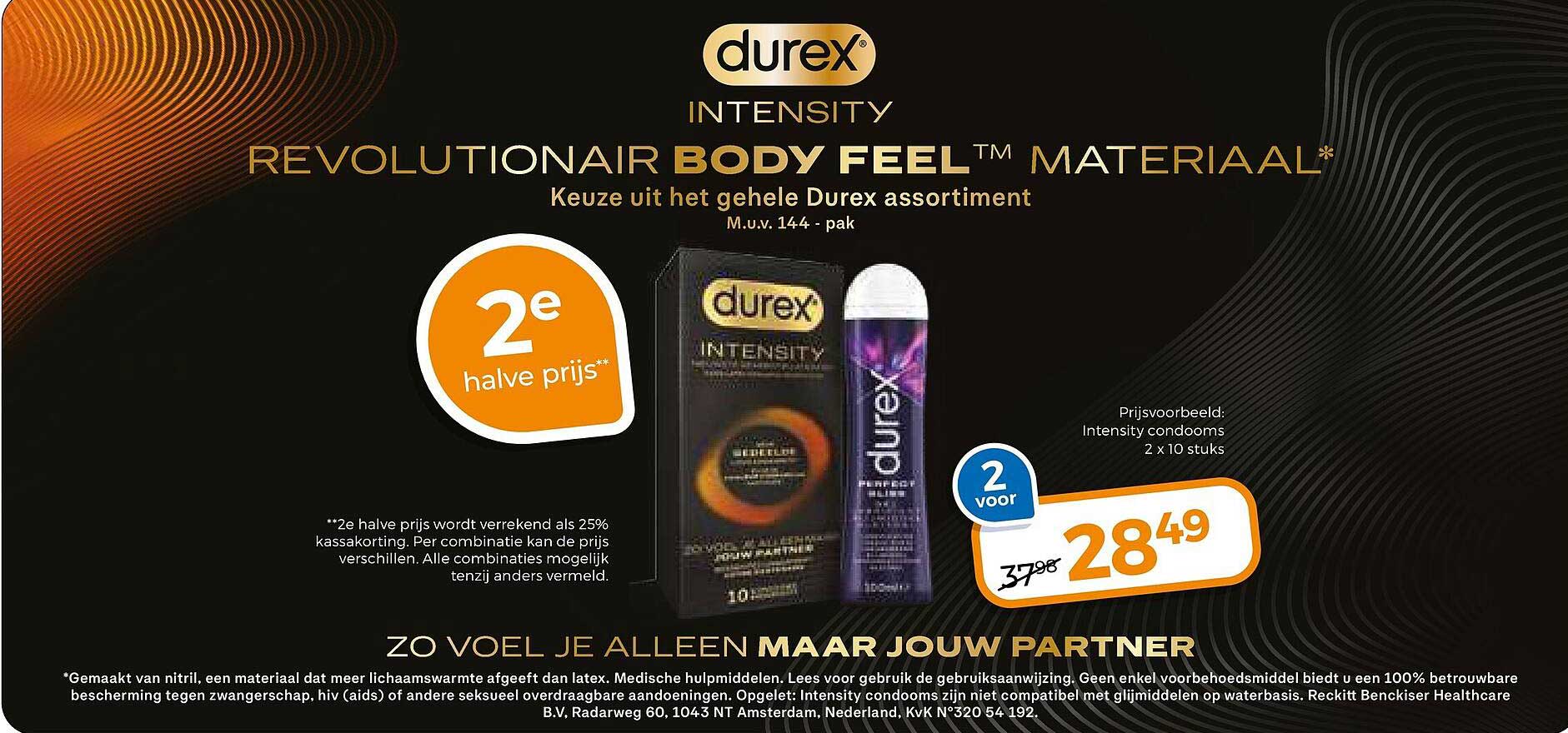Durex Intensity Revoltionair Body Feel Materiaal 2e halve prijs