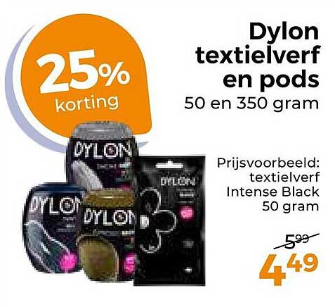 Dylon textielverf en pods 50 en 350 gram