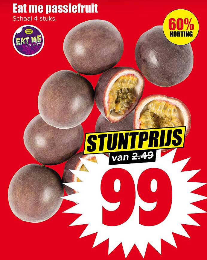 Eat me passiefruit schaal 4 stuks.