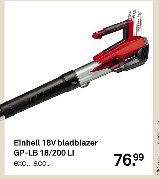 Einhell 18V bladblazer GP-LB 18/200 LI excl. accu