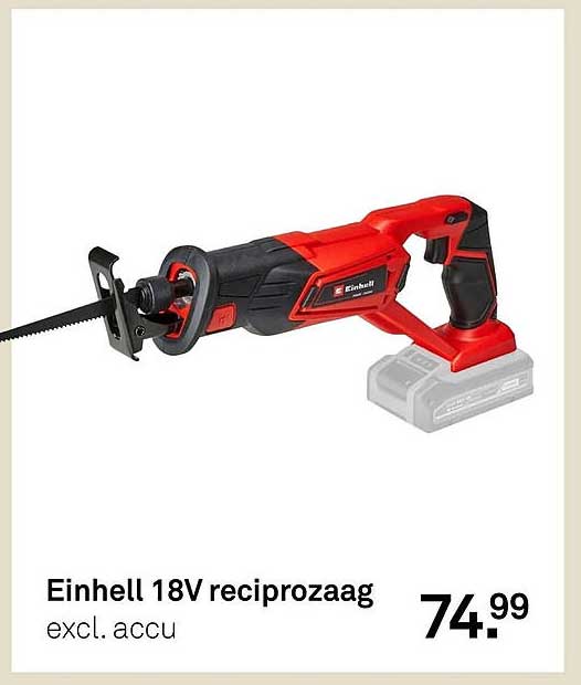 Einhell 18V reciprozaag excl. accu