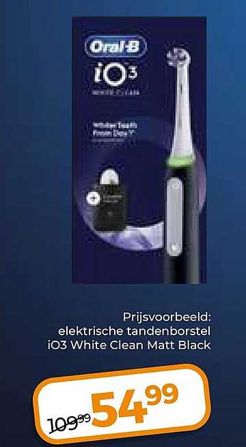 elektrische tandenborstel iO3 White Clean Matt Black