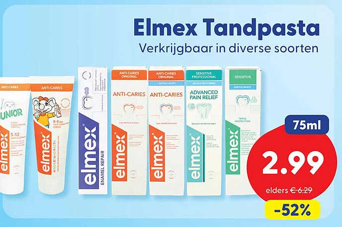 Elmex Tandpasta Verkrijgbaar in diverse soorten