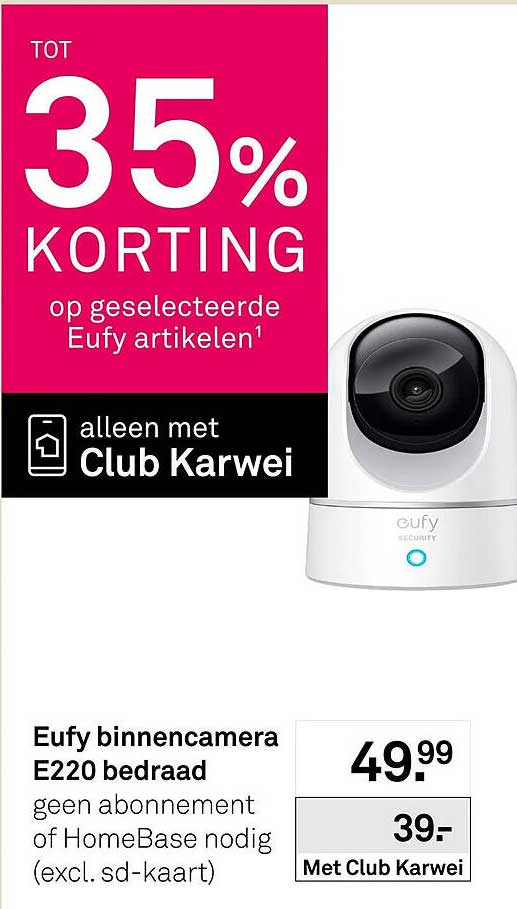 Eufy binnencamera EZ20 bedraad