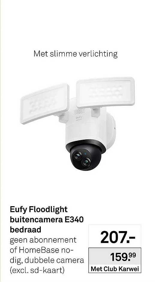 Eufy Floodlight buitencamera E340 bedraad