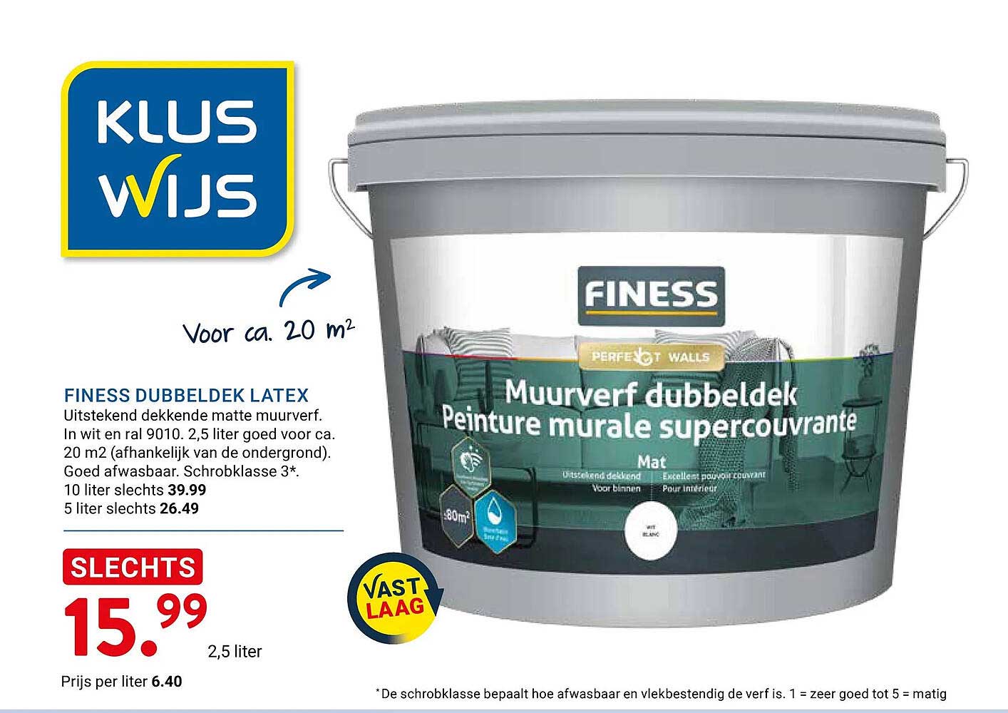 FINESS DUBBELDEK LATEX