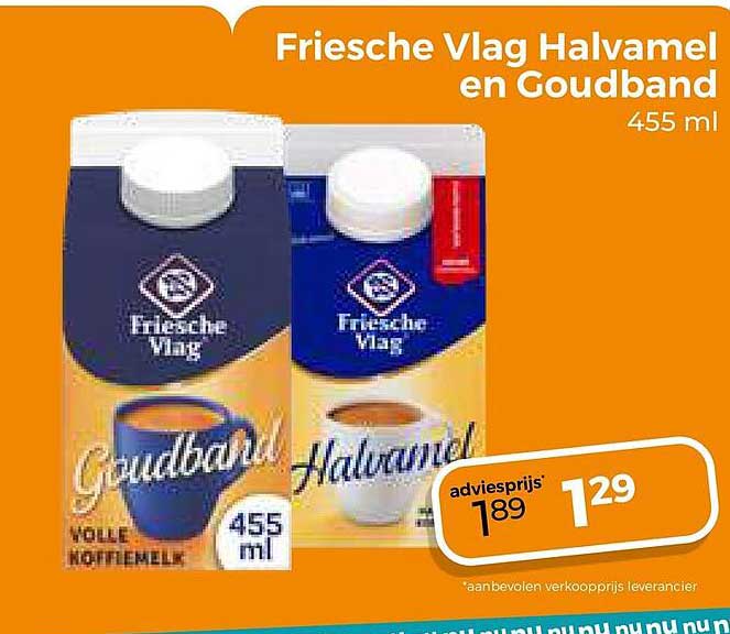 Friesche Vlag Halvamel en Goudband 455 ml
