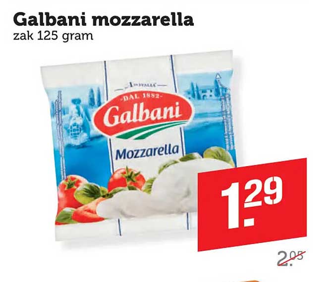 Galbani mozzarella zak 125 gram