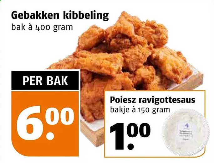 Gebakken kibbeling bak à 400 gram