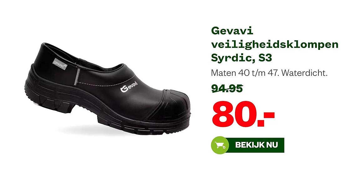 Gevavi veiligheidsklompen Syrdic, S3