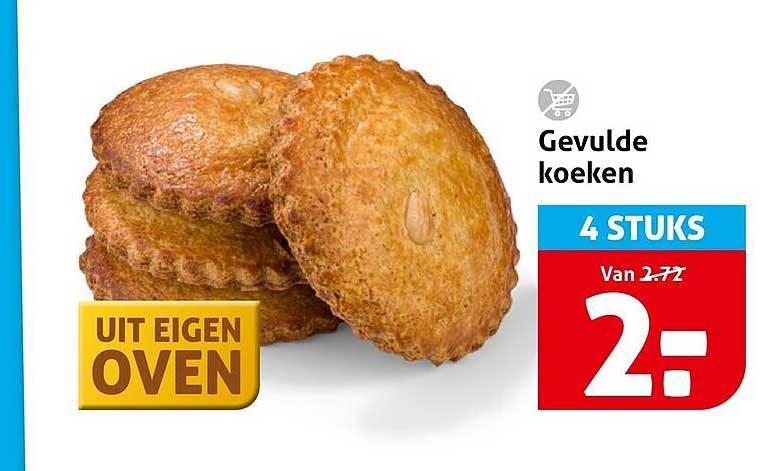 Gevulde koeken 4 STUKS