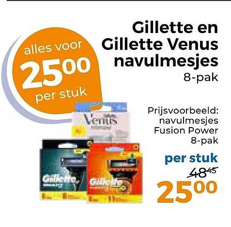 Gillette en Gillette Venus navulmesjes 8-pak