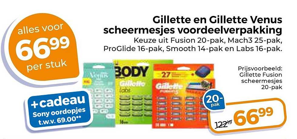 Gillette en Gillette Venus scheermesjes voordeelverpakking