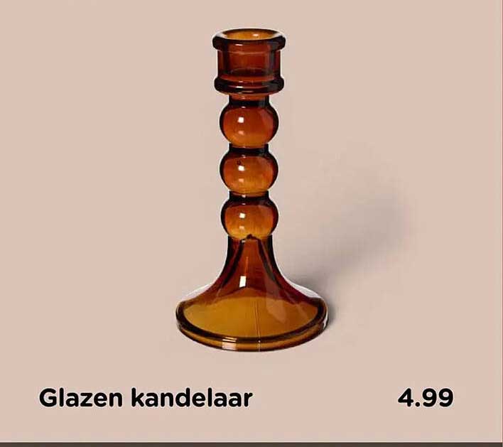 Glazen kandelaar