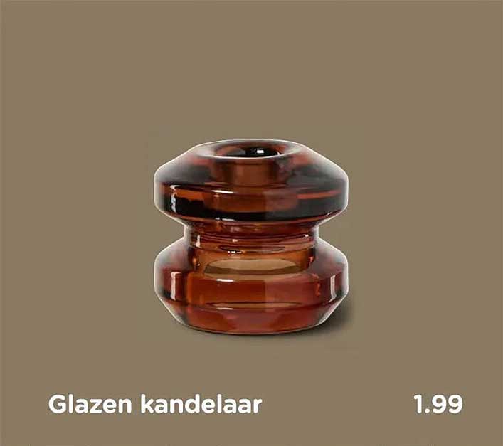 Glazen kandelaar