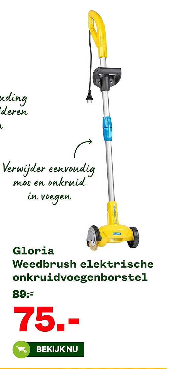 Gloria Weedbrush elektrische onkruidvoegenborstel