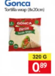 Gonca Tortilla wrap (8x20cm)