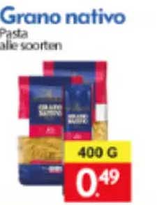 Grano nagivo Pasta alle soorten
