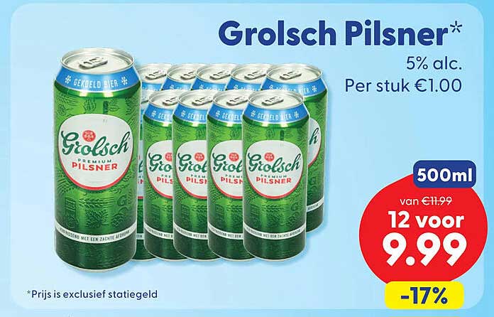Grolsch Pilsner* 500ml