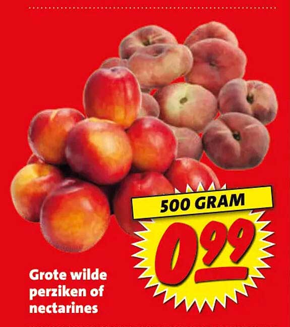 Grote wilde perziken of nectarines 500 GRAM