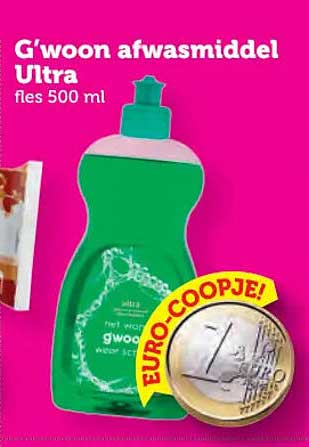 G'woon afwasmiddel Ultra fles 500 ml