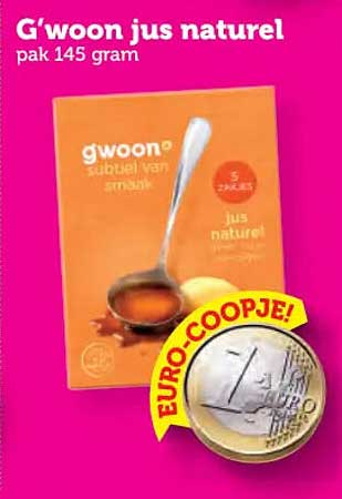 G'woon jus naturel pak 145 gram EURO-COOPJE!