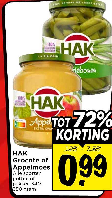 HAK Groente of Appelmoes