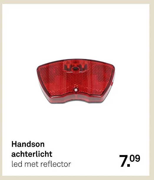 Handson achterlicht led met reflector