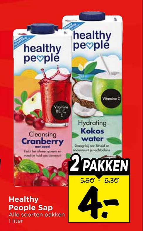 Healthy People Sap Alle soorten pakken 1 liter 2 PAKKEN
