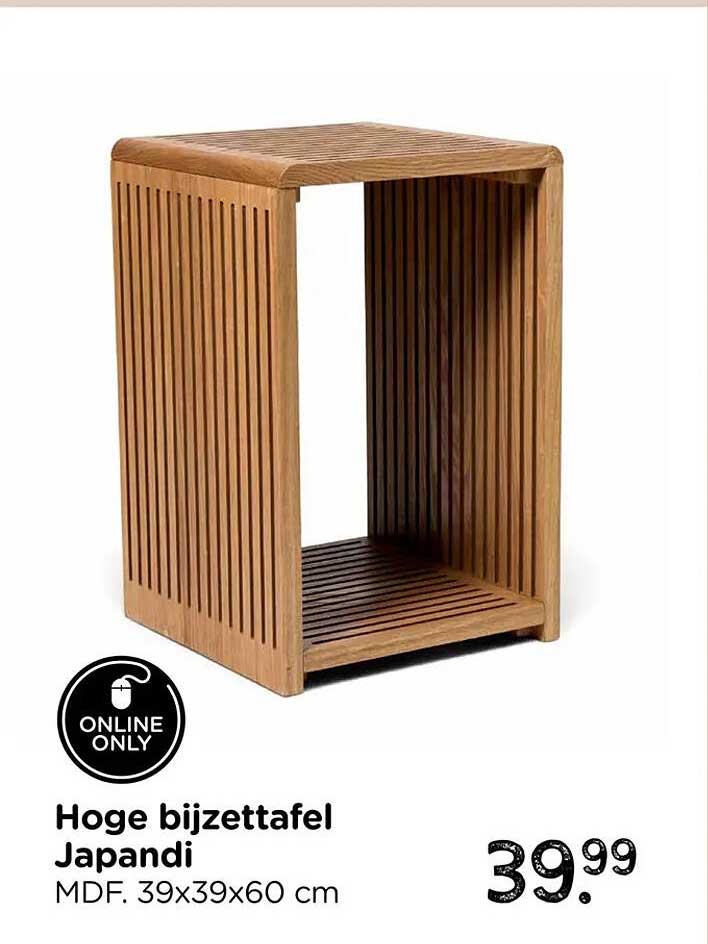 Hoge bijzettafel Japandi