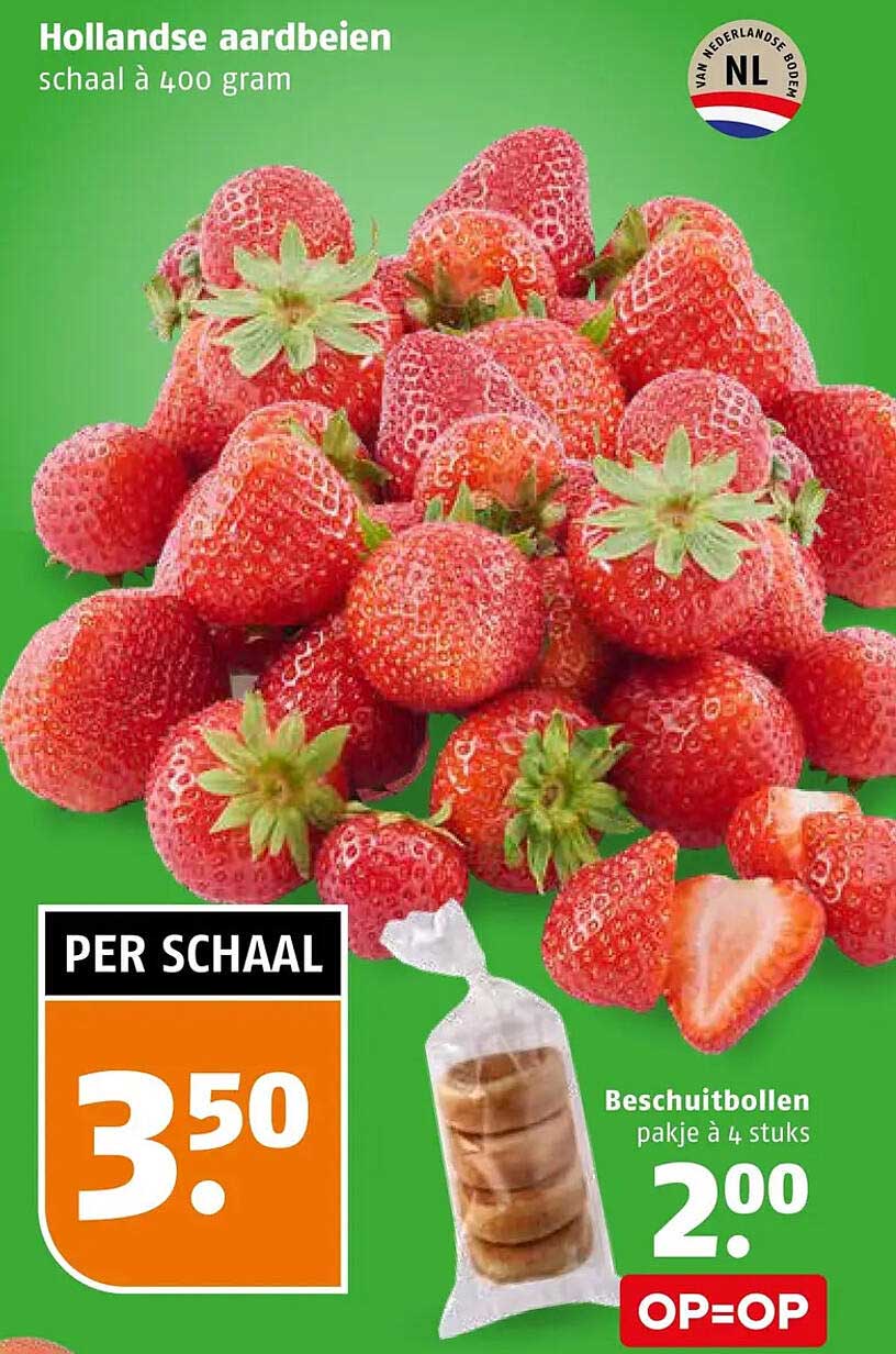Hollandse aardbeien schaal à 400 gram