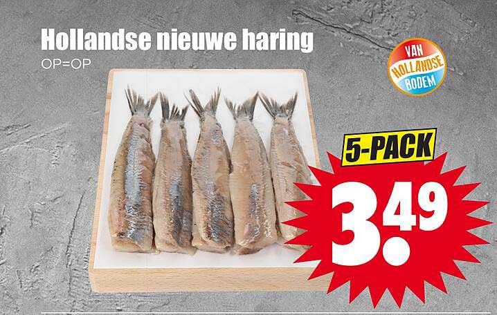 Hollandse nieuwe haring OP=OP 5-PACK
